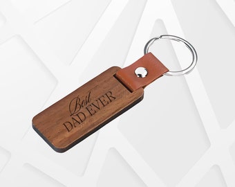 Keychain - Rectangle - Worlds Most awesome Trouble Maker - Leather Keychain - Rectangle - Worlds Most awesome Trouble Maker - Leather