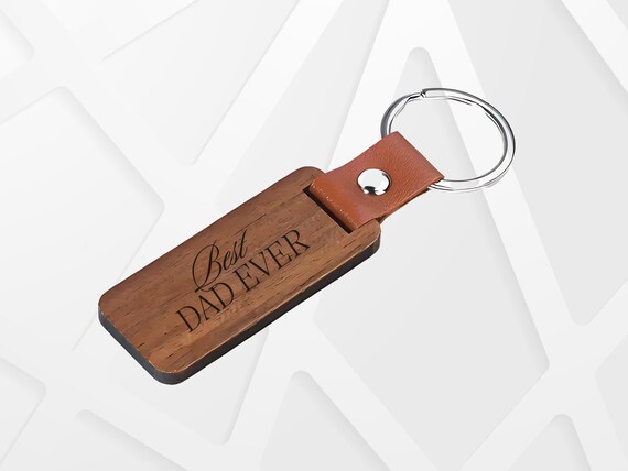 Keychain - Rectangle - Worlds Most awesome Trouble Maker - Leather Keychain - Rectangle - Worlds Most awesome Trouble Maker - Leather