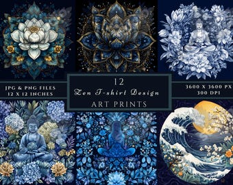 Zen Clipart Bundle: Meditation & Yoga PNG Designs (Digital Download)