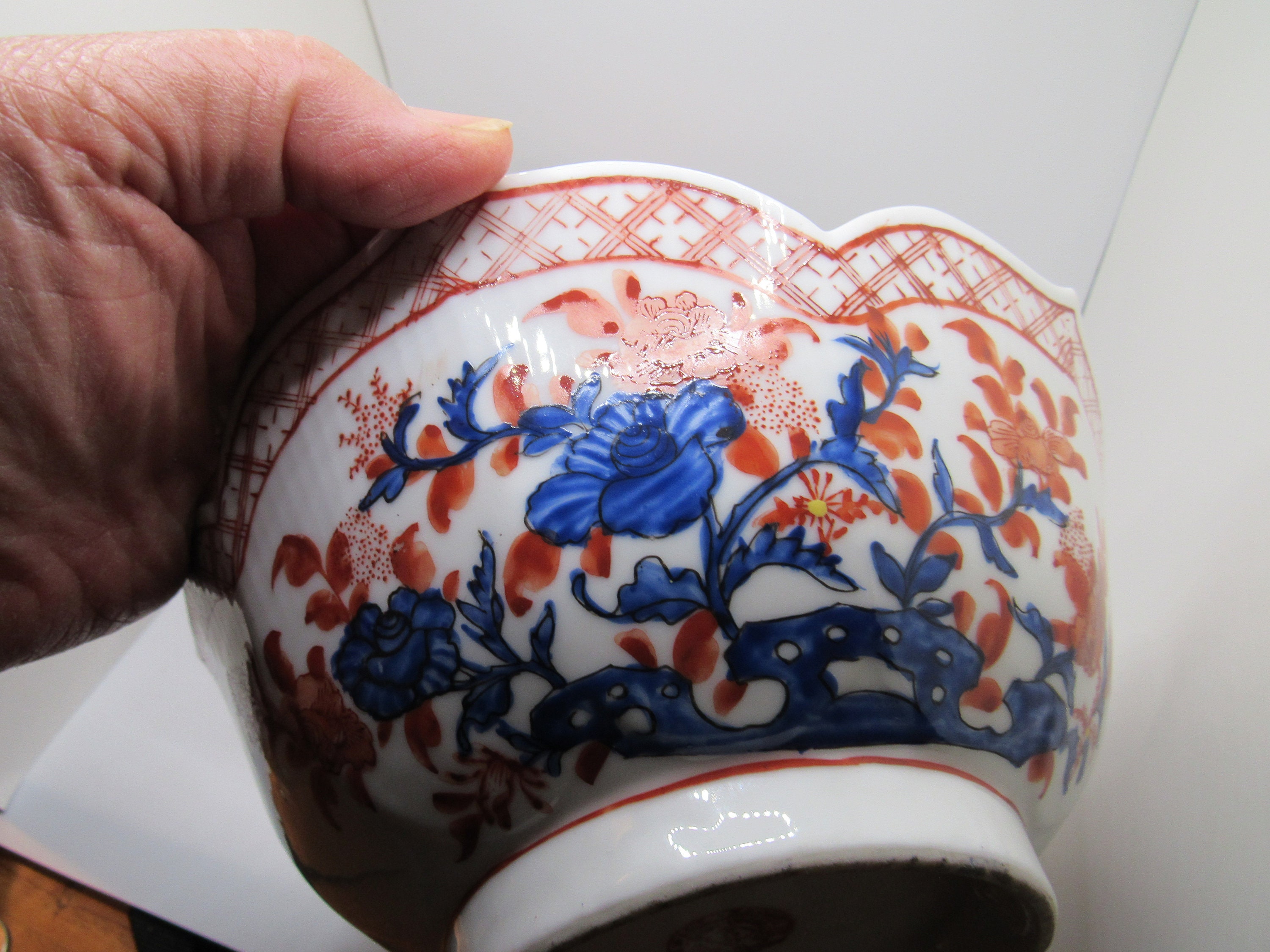 4 Vintage Imari ACF Japanese Lotus Bowls Decorated in Hong Etsy