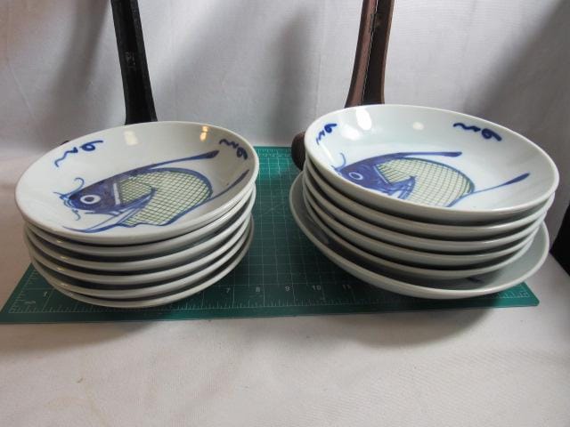 Blue and White Chinese Fish Bowls - Etsy