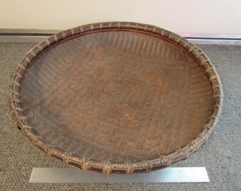 Antique Philippine Ifugao basket 14"