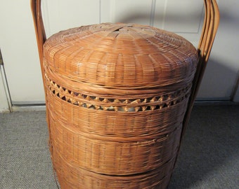 Chinese Country Style Wicker Storage Basket MAR15-19 
