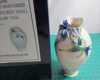 Franz Collection, Franz Porcelain, Franz Vase, Hummingbird Vase