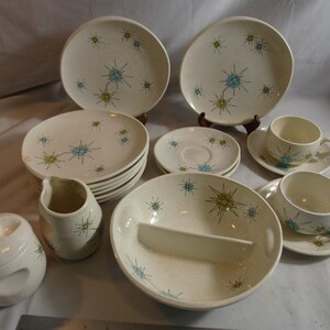 Vintage Franciscan Atomic Starburst 17 Piece Dishes