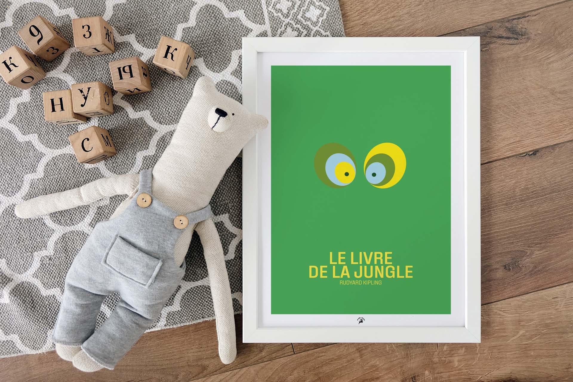 Affiche Kaa, Décoration Chambre d'enfants, Poster Contes Pour Enfant, Cadeau de Naissance, Affiche C