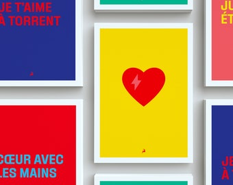 Carte postale Amour, Carte de voeux Saint-Valentin, Cartes colorées, couleurs, dire je t'aime, mots doux,