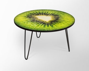 Coffee table | KIWI | table for the living room | table modern | child's table | metal legs | round fruit | gift