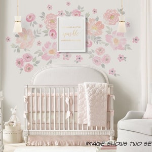 Pastel Floral Dream - Wall Stickers | Bedroom, Living Room & Nursery Decor Wall Decals | Peel and Stick Large Wall Stickers - by WPJasmin
