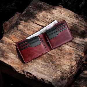 Cartera fina vintage de piel – Hecha a mano con piel italiana de primera calidad