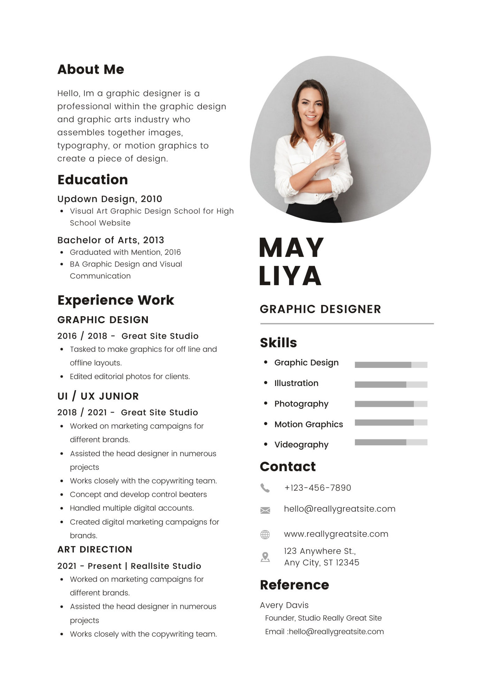 Modern Resume Template Resume CV Template Cover Letter - Etsy