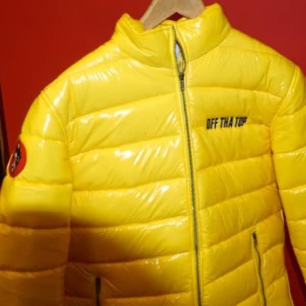 Mens Shiny Puffer Jacket Etsy