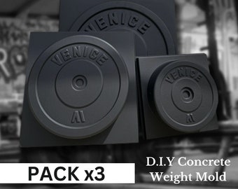 Concrete Weight Plates Molds - Large 20kg/45lbs +  Medium 10kg/25lbs +  Small 5kg/10lbs - VeniceWeights