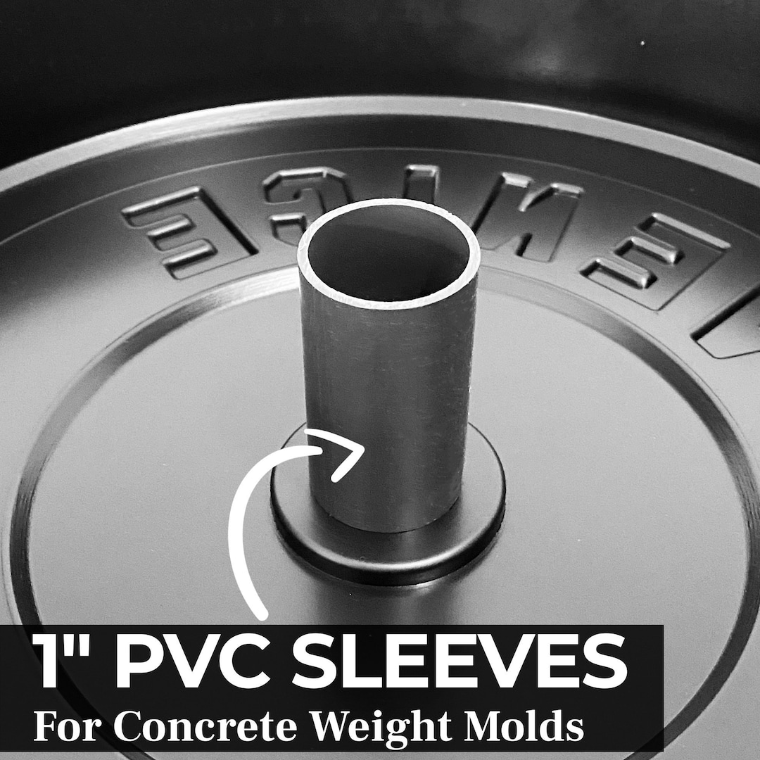 2 Pvc Sleeves for Olympic Barbell and Concrete Weight Plates Molds 