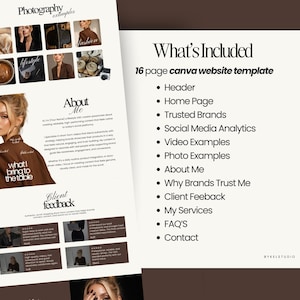 UGC portfolio, UGC creator portfolio, Canva website template, influencer media kit, UGC pitch deck, content creator portfolio, social media portfolio, brand pitch template, influencer website, UGC website template, Canva portfolio, digital download, influencer kit
