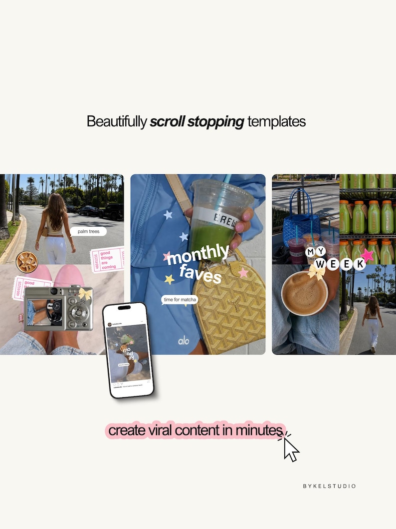 trendy Instagram templates, content creator Canva bundle, aesthetic social media templates, iOS style Instagram posts, personal branding Canva templates, UGC influencer templates, digital marketing Instagram posts, social media manager Canva kit, modern aesthetic Instagram templates, editable Canva post bundle