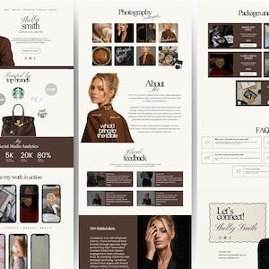 UGC portfolio, UGC creator portfolio, Canva website template, influencer media kit, UGC pitch deck, content creator portfolio, social media portfolio, brand pitch template, influencer website, UGC website template, Canva portfolio, digital download, influencer kit