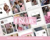 Modern Aesthetic Pink iOS Core Instagram Templates, Social Media Agency Kit, IG Carousel Posts, Coaching Instagram Templates,SMM Viral