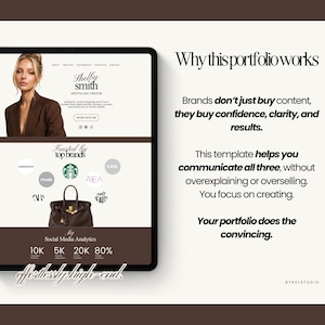 UGC portfolio, UGC creator portfolio, Canva website template, influencer media kit, UGC pitch deck, content creator portfolio, social media portfolio, brand pitch template, influencer website, UGC website template, Canva portfolio, digital download, influencer kit