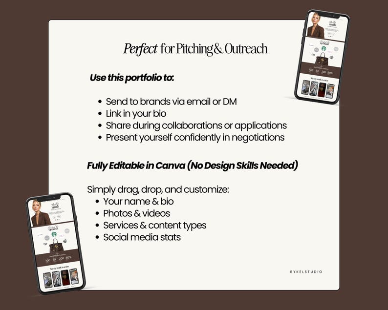 UGC portfolio, UGC creator portfolio, Canva website template, influencer media kit, UGC pitch deck, content creator portfolio, social media portfolio, brand pitch template, influencer website, UGC website template, Canva portfolio, digital download, influencer kit