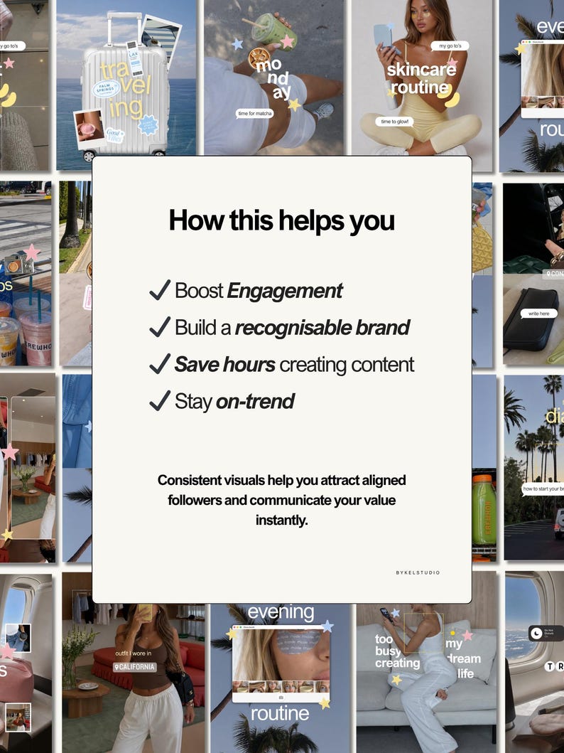 trendy Instagram templates, content creator Canva bundle, aesthetic social media templates, iOS style Instagram posts, personal branding Canva templates, UGC influencer templates, digital marketing Instagram posts, social media manager Canva kit, modern aesthetic Instagram templates, editable Canva post bundle
