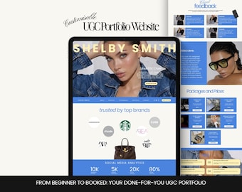 UGC Portfolio Website Canva Template: Influencer Media Kit (Digital Download)