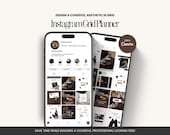 Instagram Feed Planner for Content Creators, Social Media Managers, Coaches, Create a aesthetic Instagram Profile Feed Canva Mockup Template