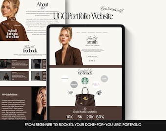 UGC Portfolio Website Canva Template: Influencer Media Kit (Digital Download)