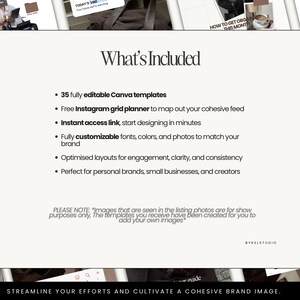 Brown Aesthetic Modern Instagram Templates for Content Creators, Social Media Managers & Coaches, IG Carousel Posts Canva Bundle. image 4