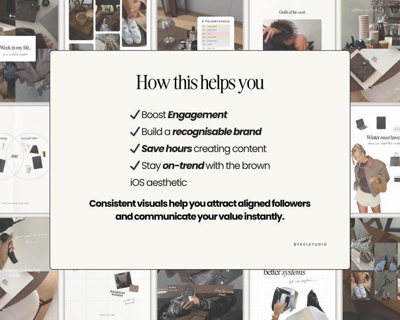 Personal brand, bold Instagram post, coaching Instagram, iOS core templates, business coach posts, social media manager, digital marketer, social media coach, content creator IG, IG theme page, IG coaching, social media agency, IG carousel posts, aesthetic Instagram templates, brown theme IG, Canva Instagram templates, iOS aesthetic, brand building, content planning, viral Instagram posts