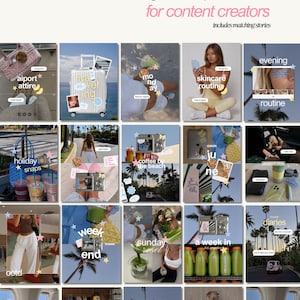 trendy Instagram templates, content creator Canva bundle, aesthetic social media templates, iOS style Instagram posts, personal branding Canva templates, UGC influencer templates, digital marketing Instagram posts, social media manager Canva kit, modern aesthetic Instagram templates, editable Canva post bundle