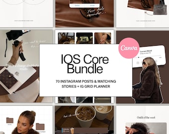 Instagram Content Creator Templates Bundle, Viral Content Creator Social Media Posts & Story Canva Templates, iOS Aesthetic Social Media Kit