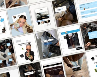 iOS Aesthetic Instagram Content Creator Canva Templates: Digital Marketing Posts, Social Media managers etc.