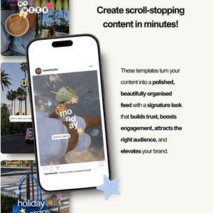 trendy Instagram templates, content creator Canva bundle, aesthetic social media templates, iOS style Instagram posts, personal branding Canva templates, UGC influencer templates, digital marketing Instagram posts, social media manager Canva kit, modern aesthetic Instagram templates, editable Canva post bundle