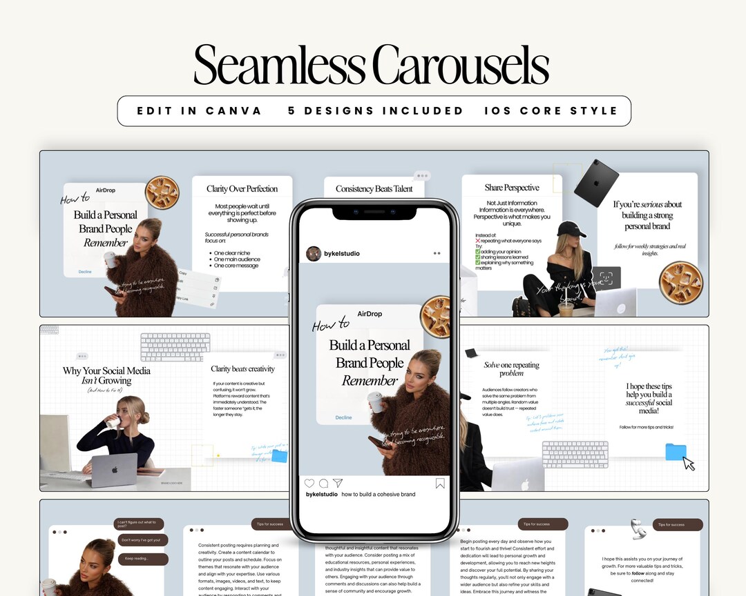 Ios Carousel Controll Carousel Templates Ios Core Instagram Posts, Seamless Carousels for ...