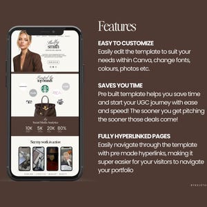UGC portfolio, UGC creator portfolio, Canva website template, influencer media kit, UGC pitch deck, content creator portfolio, social media portfolio, brand pitch template, influencer website, UGC website template, Canva portfolio, digital download, influencer kit