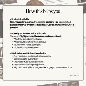 UGC portfolio, UGC creator portfolio, Canva website template, influencer media kit, UGC pitch deck, content creator portfolio, social media portfolio, brand pitch template, influencer website, UGC website template, Canva portfolio, digital download, influencer kit