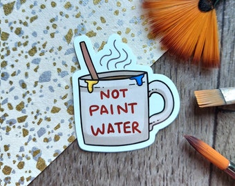 Not Paint Water Artist Sticker Oops
