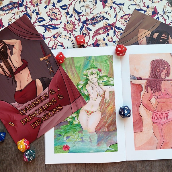 Damsels and Dungeons and Dragons Pinup Zine Artbook