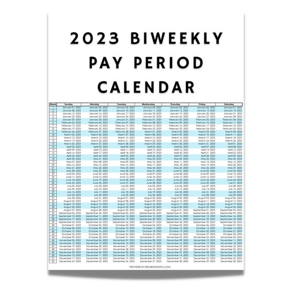 2023 Biweekly Payroll Calendar Printable PDF Poster - Etsy 2023 Biweekly Payroll Calendar Printable PDF Poster - Etsy
