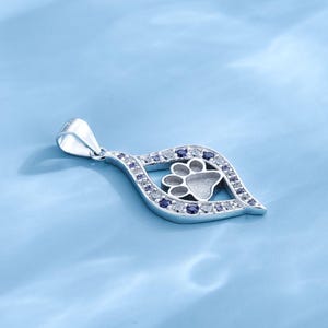 925 Silver Paw Print Pendant Setting, Silver Paw Print Necklace for Keepsake Ashes  Jewelry Ashes Resin Jewelry Blank Components