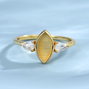925 Sterling Silver Breastmilk Ring Setting, Marquise Bezel Ring, Birthstones Keepsake Jewelry DIY Breastmilk Jewelry, Ash Ring Keepsake