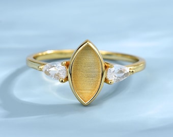 Sterling Silver Marquise Breastmilk Ring Setting, DIY Keepsake Jewelry