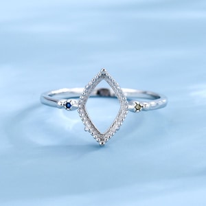 925 Sterling Silver Breastmilk Ring Setting, Diamond Prong Ring, Birthstones Keepsake Jewelry DIY Breastmilk Jewelry, Ash Ring Keepsake