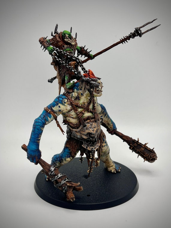 Breaka-boss on Mirebrute Troggoth - Orruk Warclans - Warhammer Age