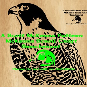 Peregrine Falcon scroll saw pattern digital download