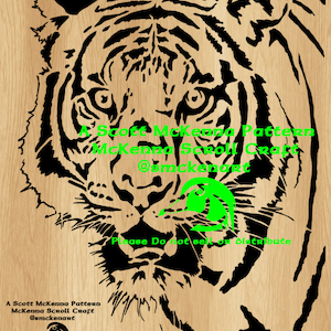 Tiger Scroll Saw Pattern digital download