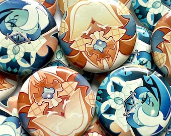 Bottoni di cioccolato fondente al gusto vaniglia pura e latte ombra di Cookie Run Kingdom