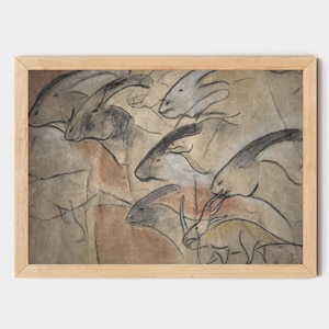 Parasaurolophus dinosaurie grottkonsttryck, paleokonstverk