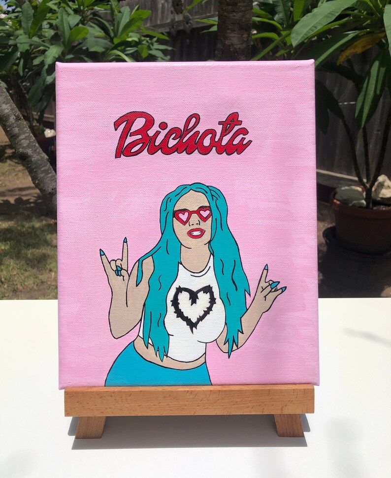 Karol g Karol g Canvas Karol g painting - Etsy België
